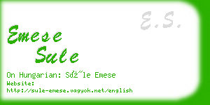 emese sule business card