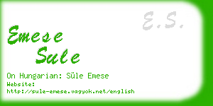 emese sule business card